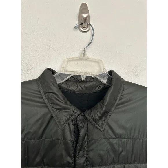 Lululemon Ukee Quilted Puffer Jacket Snap Button Gator Green Athleisure Mens XXL